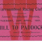 Hill to paddock Annual meeting 1901